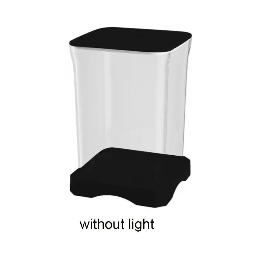 Acrylic Betta Fish Tank Removable High Transparency Mini Goldfish Tank with Feeding Hole Small Landscape Fish Tank
