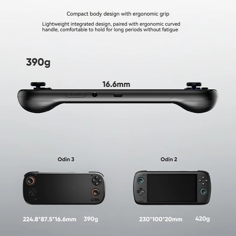 AYN Odin 3 Handheld Game Console 6 Inch 1080P 120Hz AMOLED Touch Screen Built-in 8000mAh Large Battery Hall Effect Joystick & Trigger Portable Retro Video Game Console Support Multiple Emulators Gaming Player