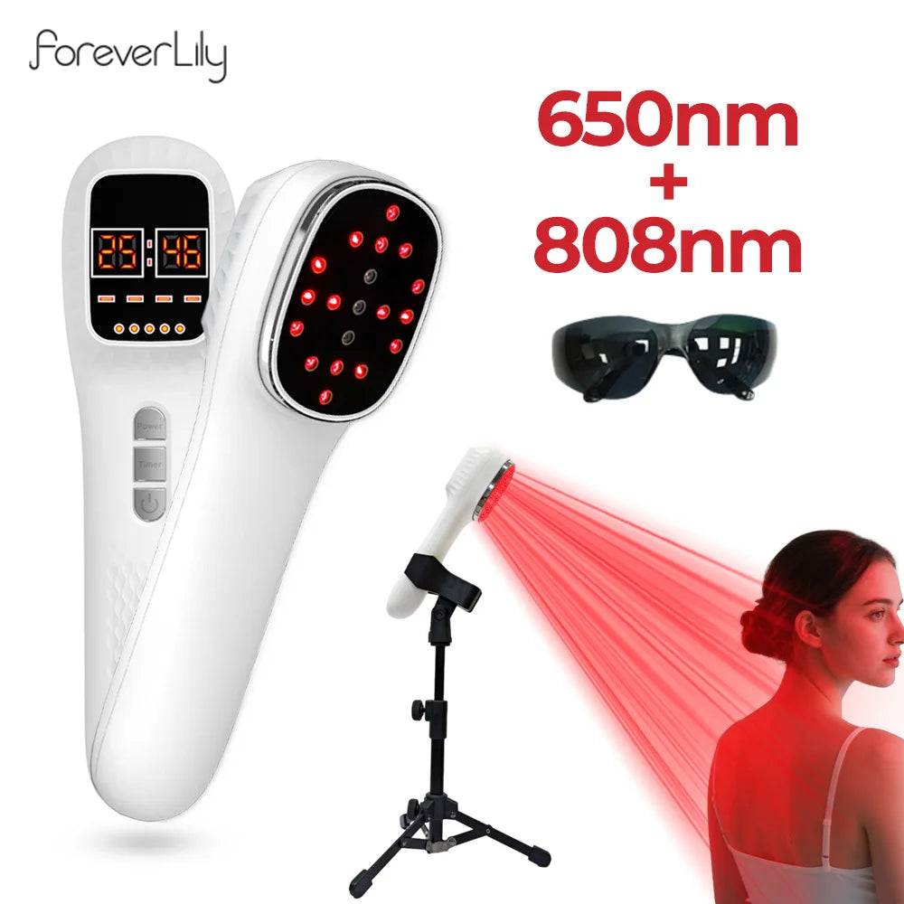 Dispositivo de belleza infrarrojo con luz roja para cara y cuerpo, 650nm + 808nm, rejuvenecimiento de la piel, articulación muscular, alivio de la fatiga corporal, cuidado de la salud