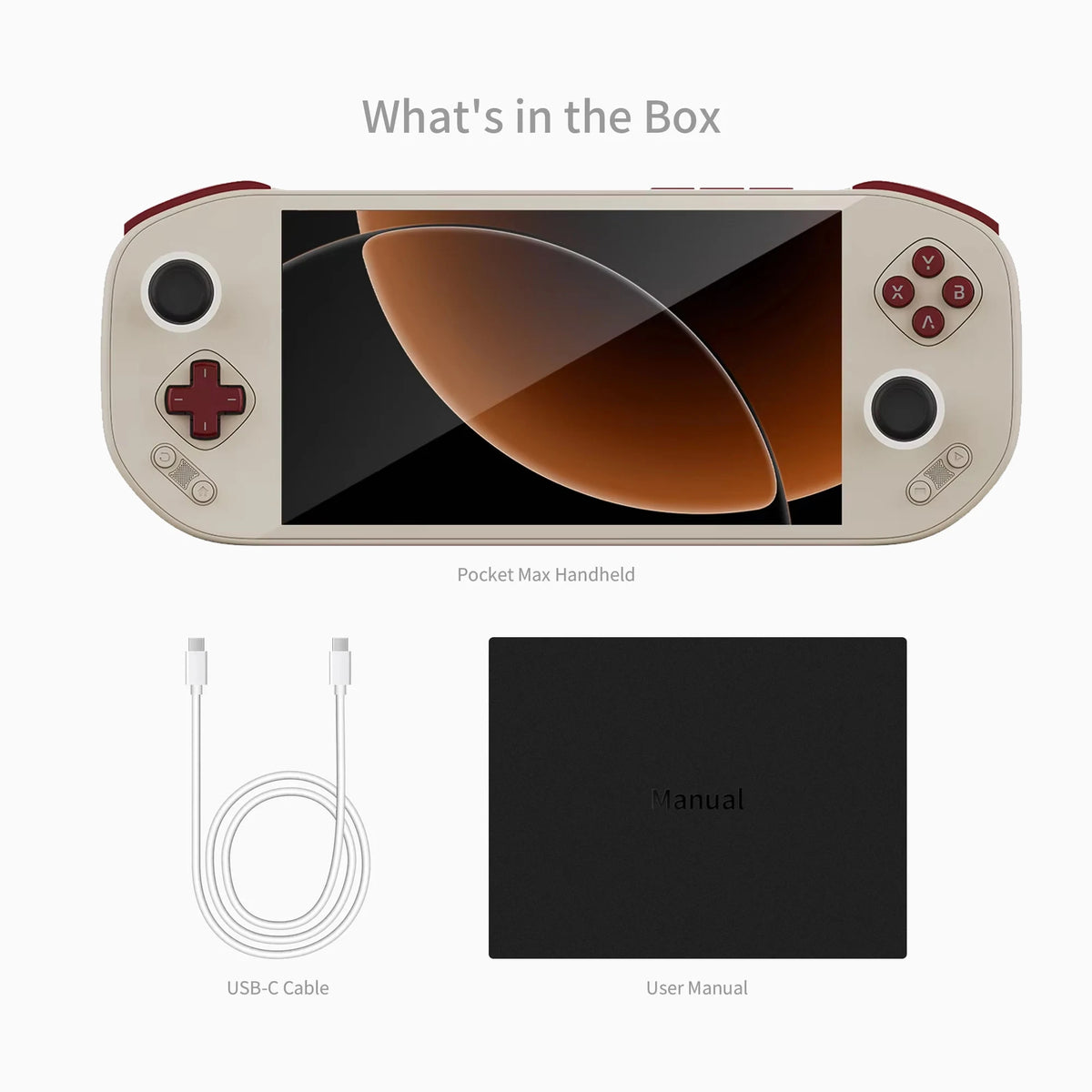 MANGMI POCKET MAX Retro Handheld Game Console, 7 Inch 144Hz OLED Screen, Snapdragon 865, Android 13, 8000mAh Battery, 27W Fast Charging, Portable Video Player, Perfect Gift for Gamers