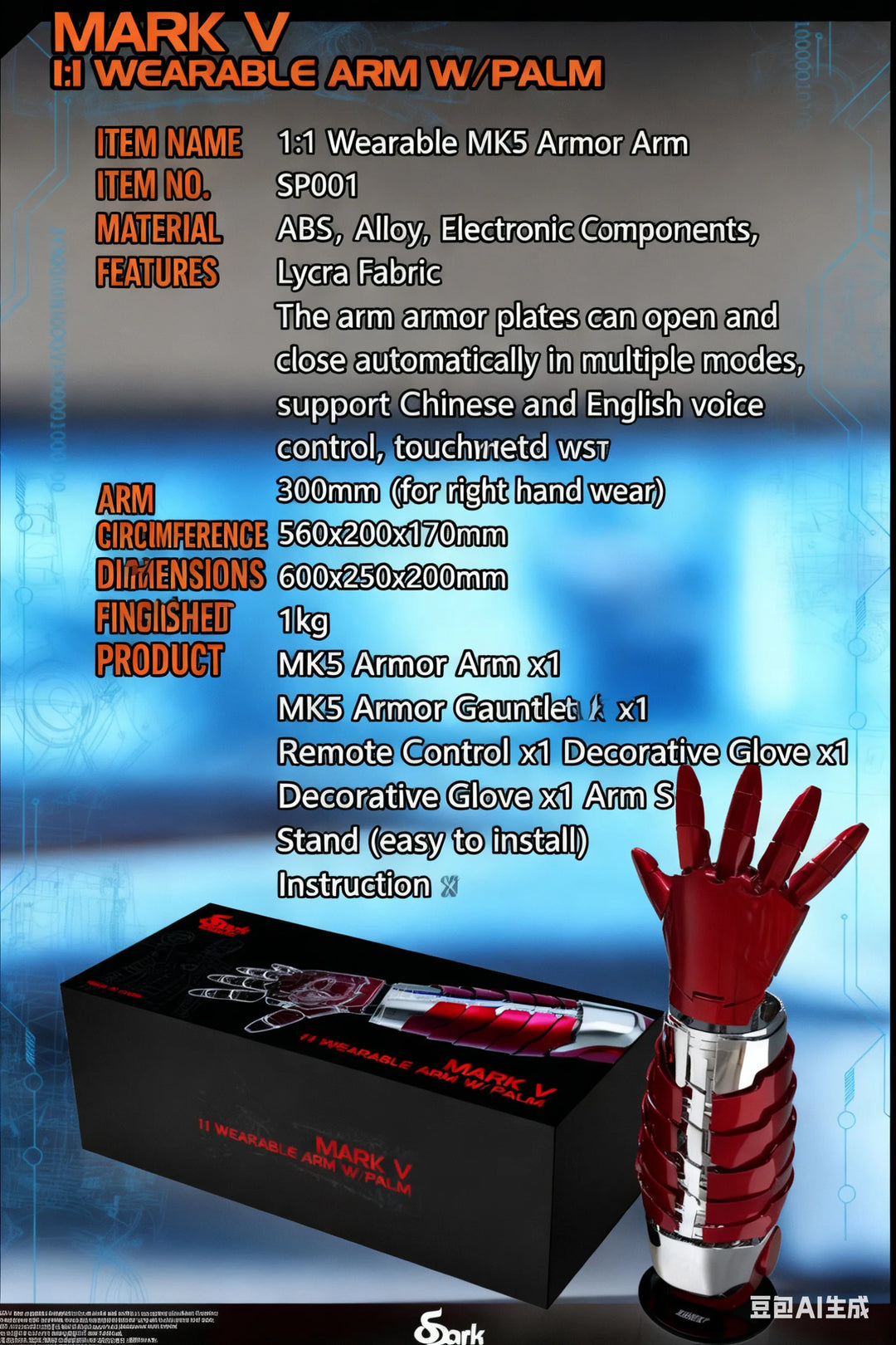 Casco de Iron Man Mk5 Mk50 Mk17 Recién Mejorado, Edición de Colección, Regalo para Coleccionistas