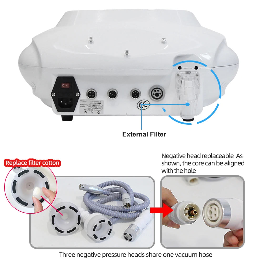Máquina de cavitación 120K, masaje con vacío, modelado corporal, lifting facial, anticelulítico, vibración con calor, dispositivo de belleza.