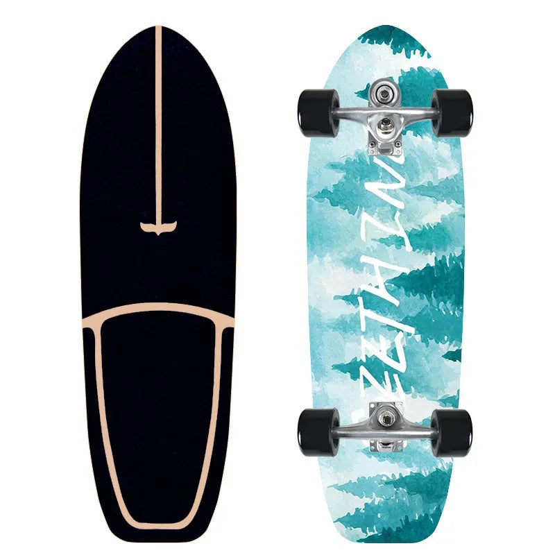 Monopatín de surf individual CX7 de arce para carving, cruiser, longboard, para pumping, deportivo y genial