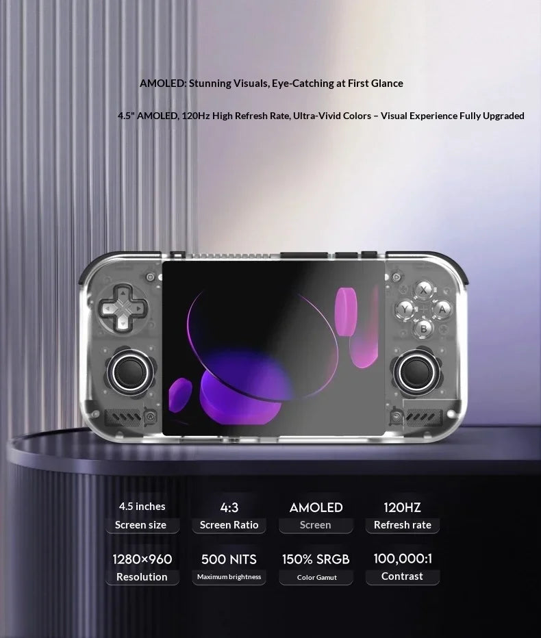 Consola de juegos portátil Retroid Pocket Nova, pantalla completa OLED 4:3 de 4,5 pulgadas, Android de alto rendimiento, código abierto Linux portátil