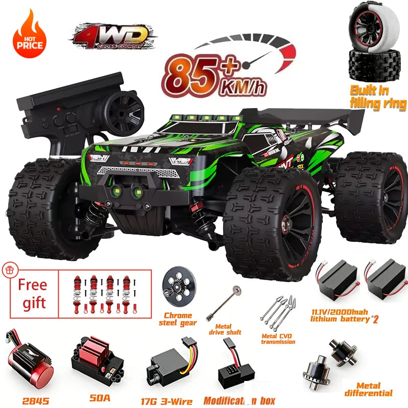 SG116MAX SCY9522 1:16 Auto de Carreras de Alta Velocidad con Derrape a 80KM/H, Motor sin Escobillas, 4WD, 9522PRO 50KM/H, Auto RC Todoterreno, Juguetes para Niños, Regalo