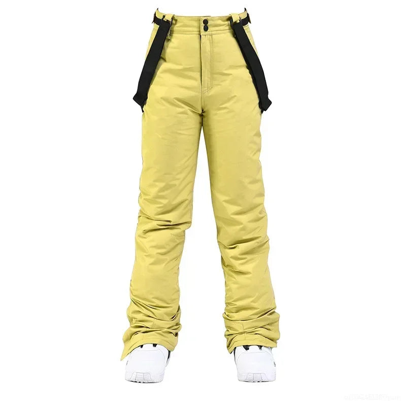 Pantalones de Esquí Gruesos y Cálidos de Invierno para Hombre y Mujer, Pantalones Impermeables y Resistentes al Viento con Tirantes, Pantalones de Snowboard para Nieve, Tallas Grandes