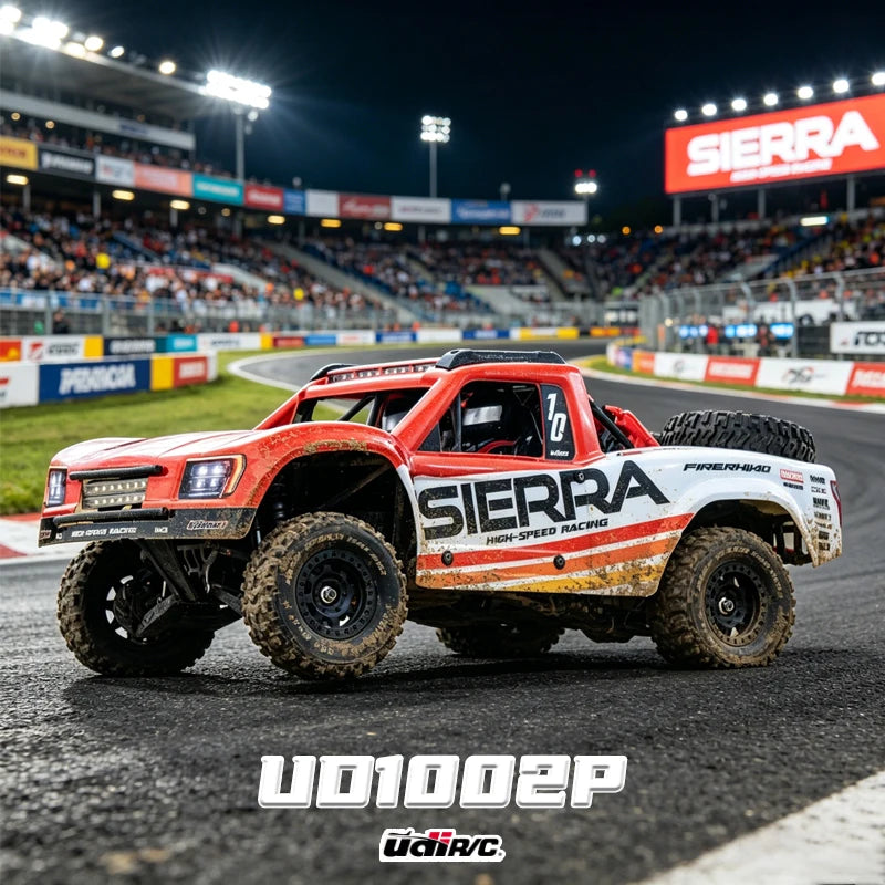 Nuevo UD1002P, Camioneta Todoterreno a Escala 1:10, Control Remoto, Sin Escobillas, 4WD, Alta Velocidad, Modelo con Puente Trasero Recto, Juguete RC para Adultos