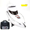 Lancha teledirigida grande de 2.4G y 70 cm, lancha rápida de 30 km/h, resistente al agua, con protección metálica anticolisión, lancha de carreras RC, regalo