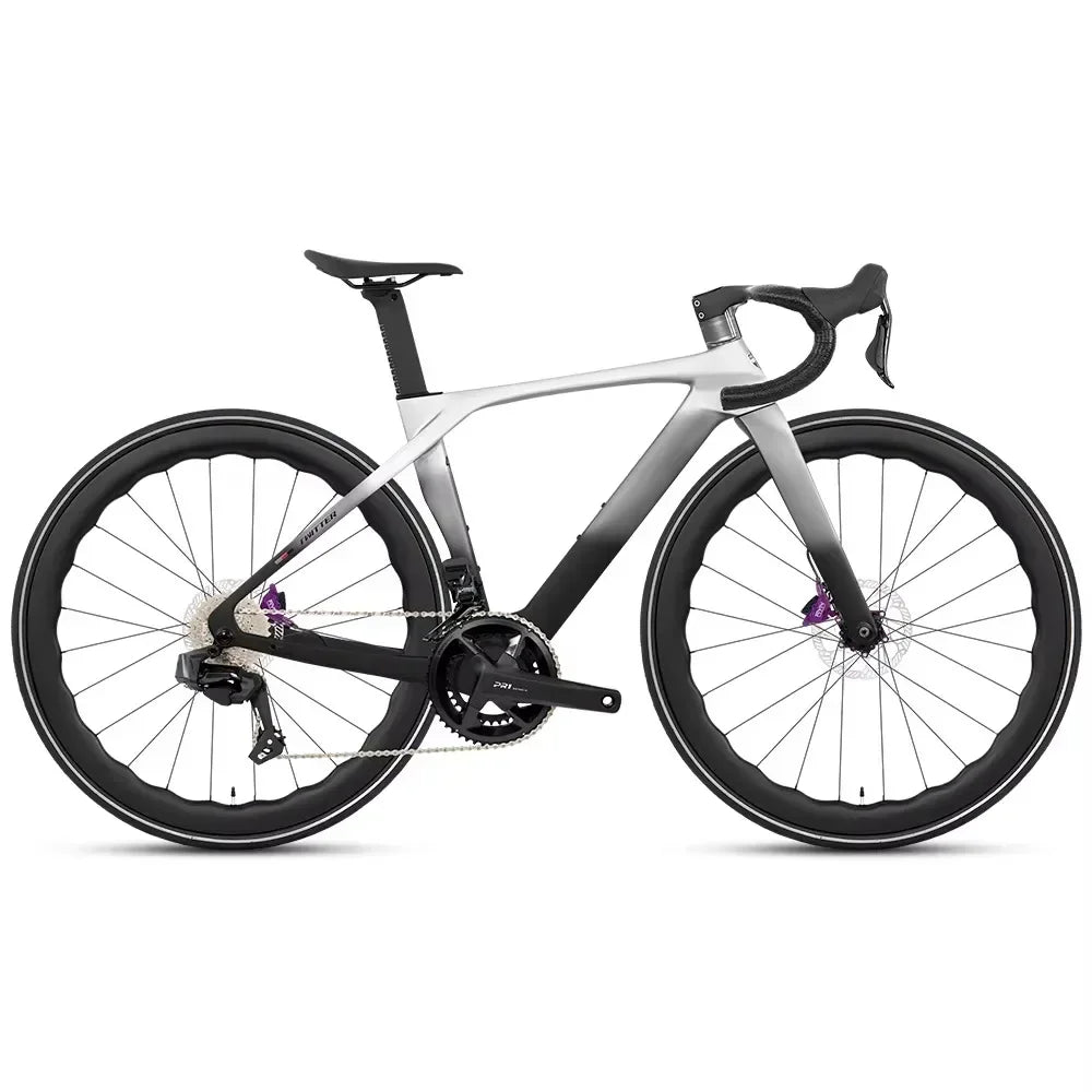 Bicicleta de carretera TWITTER T10pro con velocidad variable electrónica, bicicleta de 24 velocidades EDS TX7100, fibra de carbono T800, freno de disco hidráulico
