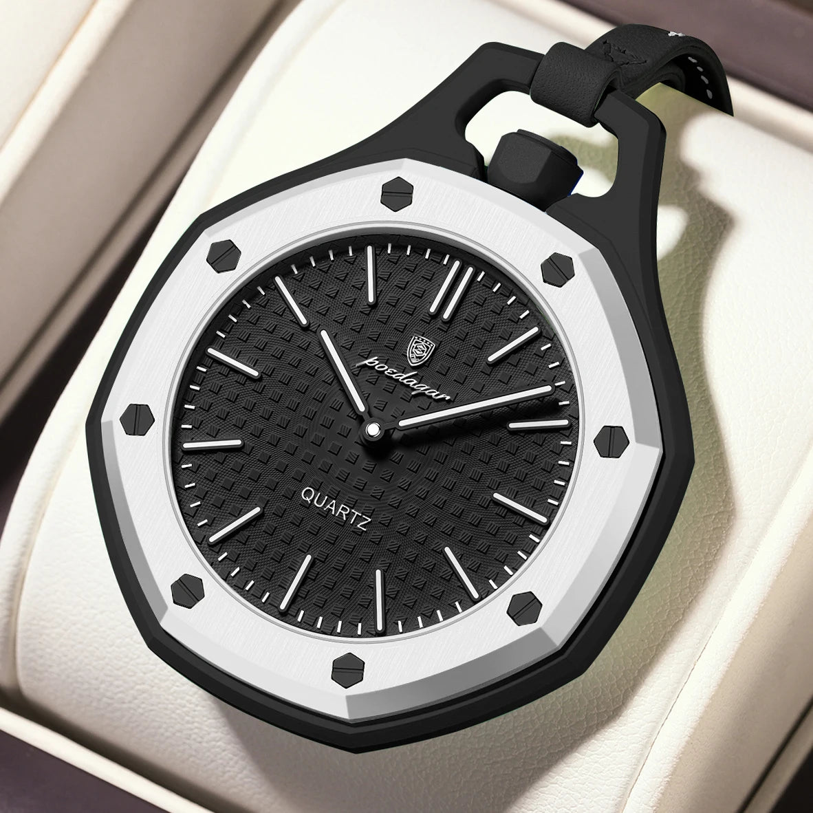 Reloj de pulsera de cuarzo para hombre POEDAGAR, estilo juvenil, portátil, con colgante decorativo, resistente al agua, luminoso y de colores dulces a la moda