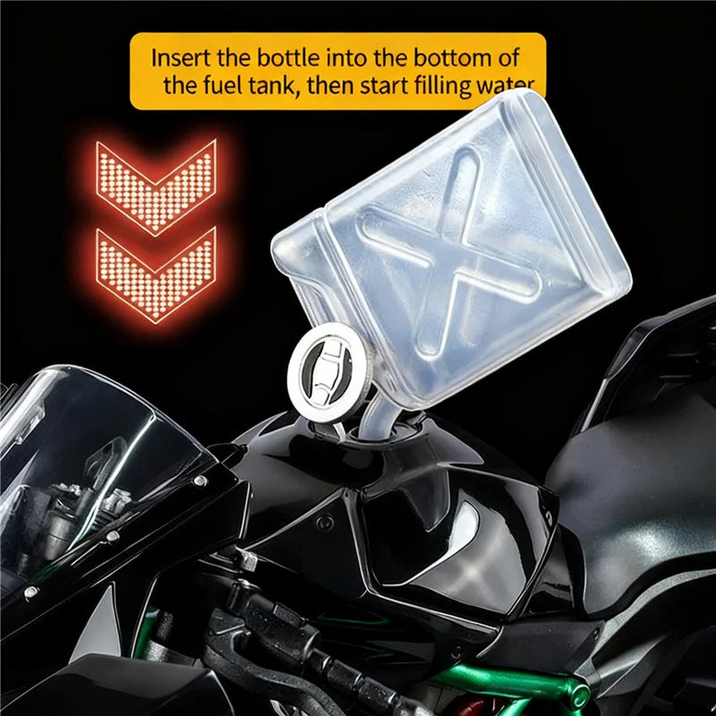 Key Control 1:9 H2 H2R Aleación Carreras Motocicleta Modelo Diecast Juguete Pista Deportes Motocicleta Modelo Sonido Luz Con Spray Regalo para Niños