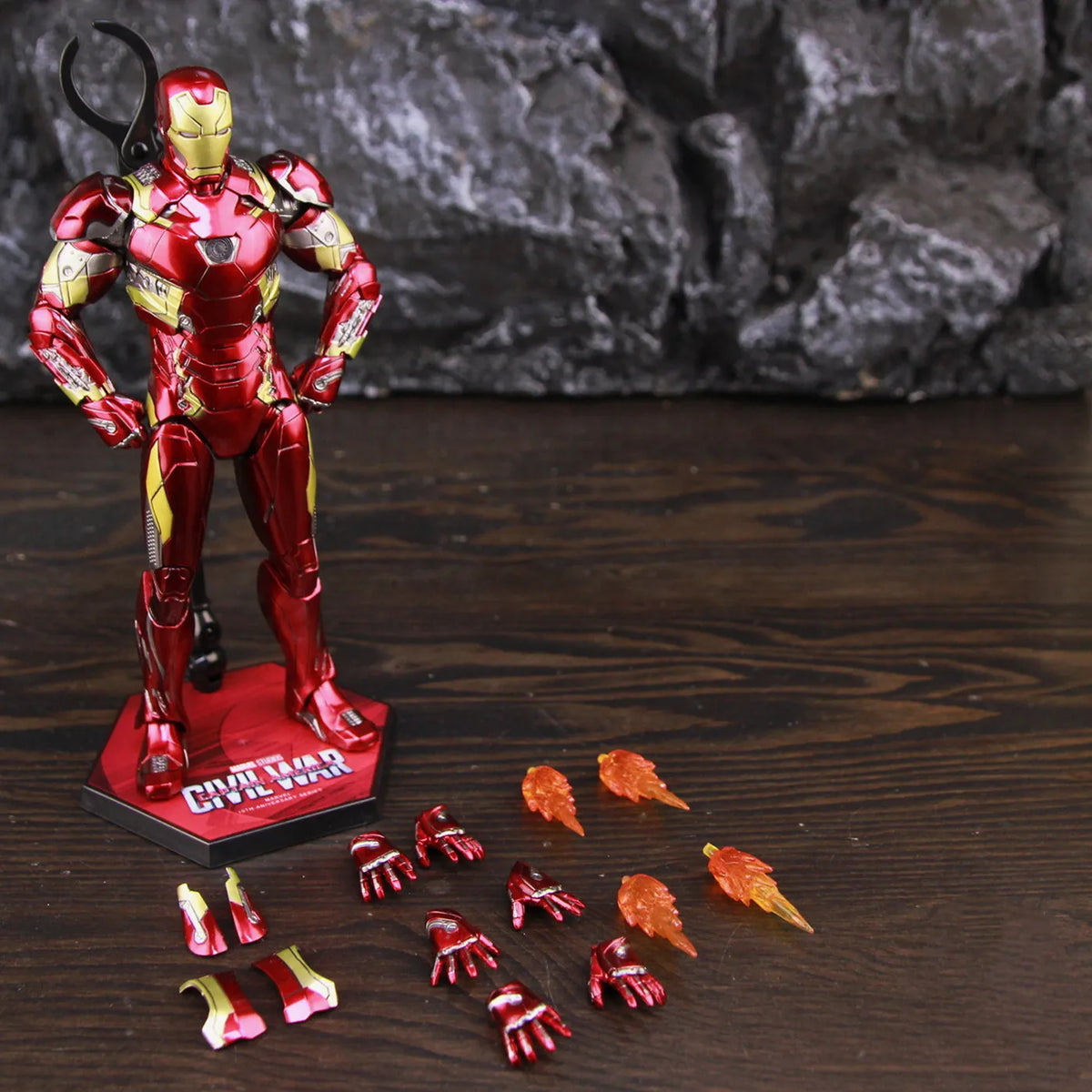 ZD Toys Marvel Iron Man MK46 MK45 MK1 MK2 MK3 MK4 MK5 MK6 MK7 MK33 MK17 7 "Figura de acción de película Iron Mark 1 2 3 4 5 6 7 Leyendas