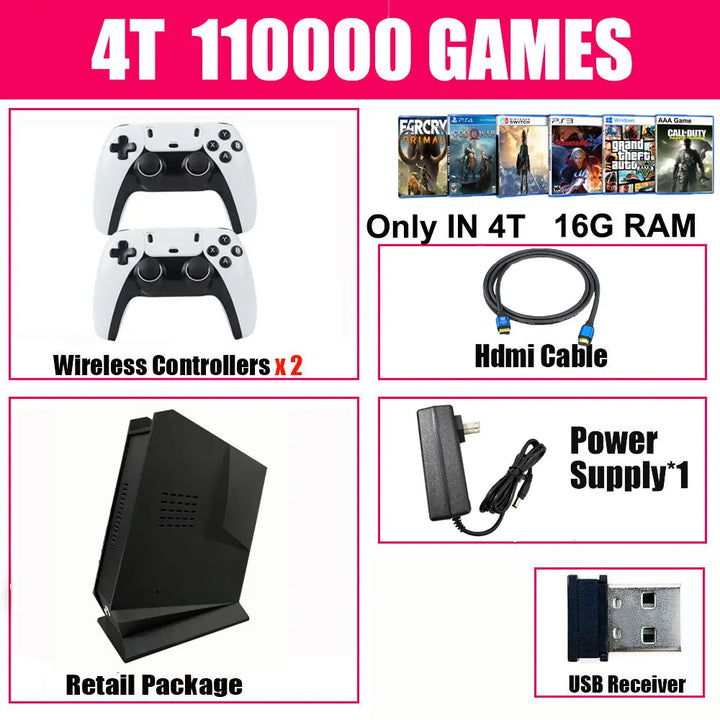 Consola de Juegos Retro G3 Pro con Sistema Dual, +99999 Juegos, 16G RAM, 500G/1T/2T/4TB HDD, Compatible con PS2, PS3, WIIU, WII, SS, SWITCH, Actualización Intel