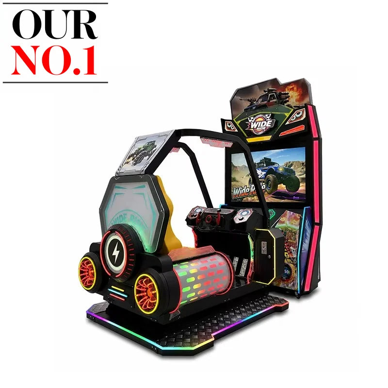 Máquina de Juego de Carreras Simulador de Conducción Arcade Operada con Monedas para Interiores, Precio Mayorista de Fábrica, Personalizable para Centros de Juego