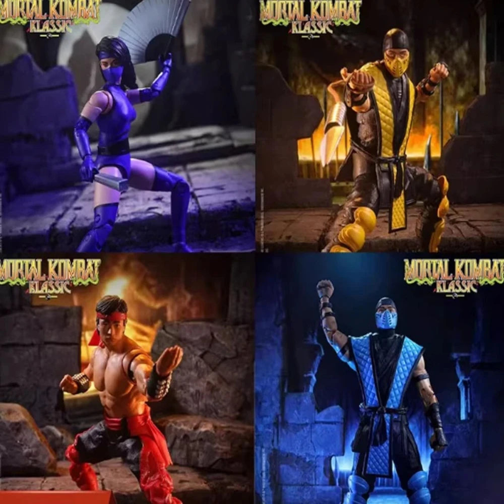 Figura de acción articulada de 17 cm de los personajes de Mortal Kombat: Spawn, Sub-Zero, Scorpion, Kitana y Liu Kang