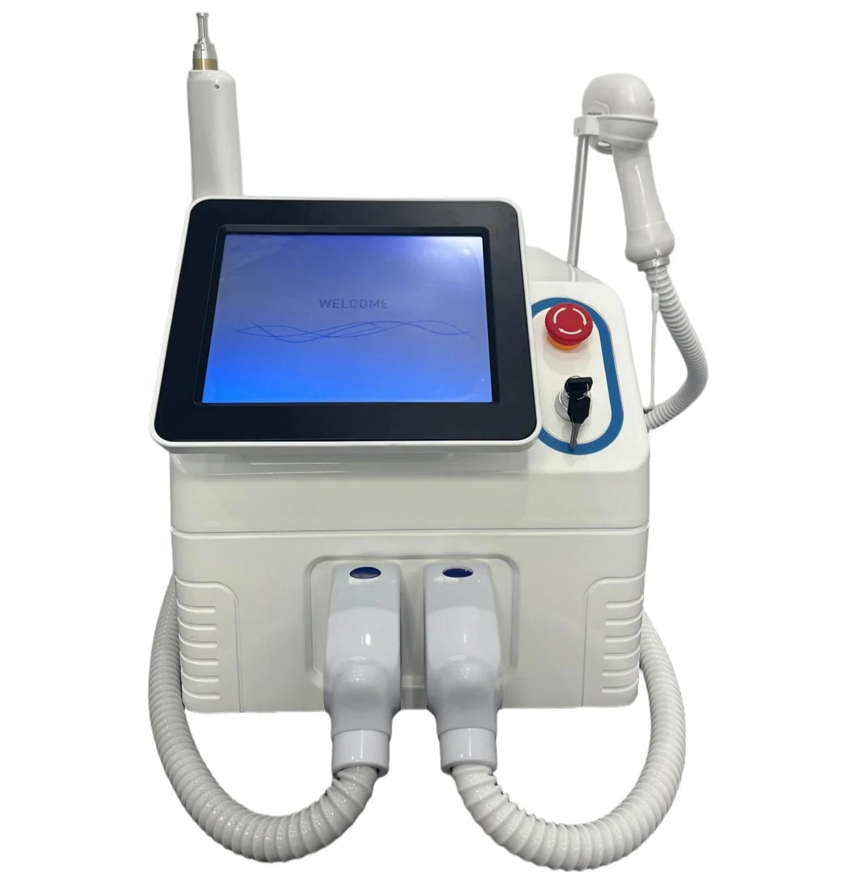 Máquina Láser Pico Profesional 2 en 1 para Eliminación de Tatuajes y Depilación Permanente con Sistema de Enfriamiento por Hielo