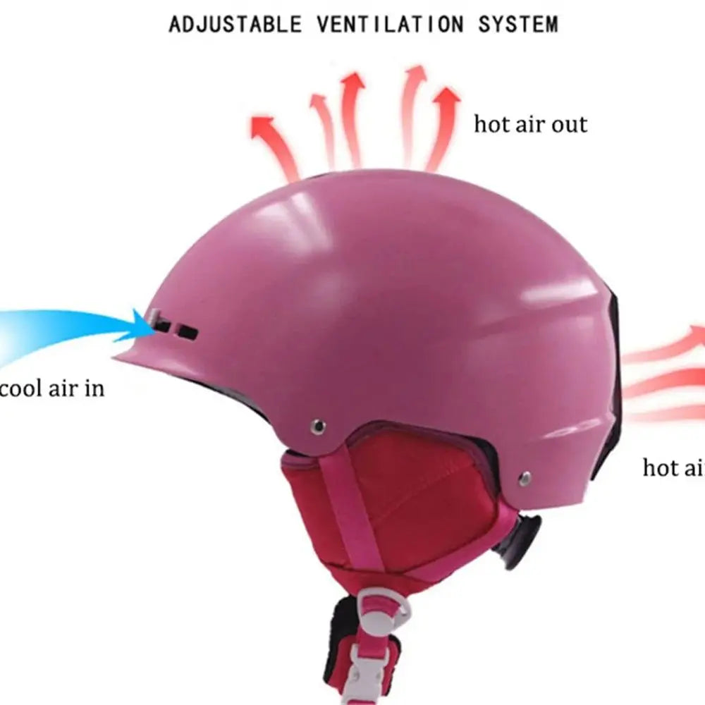 NUEVO casco de esquí ROSA para adultos mujeres hombres casco de esquí moldeado integralmente monopatín esquí Snowboard casco de nieve casco de seguridad rosa
