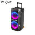 Altavoz Bluetooth para Fiestas W-KING T12, 370W de Potencia Máxima, 135dB de Bajos Profundos, Altavoz Karaoke Portátil con Luces RGB, Bluetooth 5.4, Ruedas, AUX, USB, TF, OTG, Entrada para Micrófono de Guitarra
