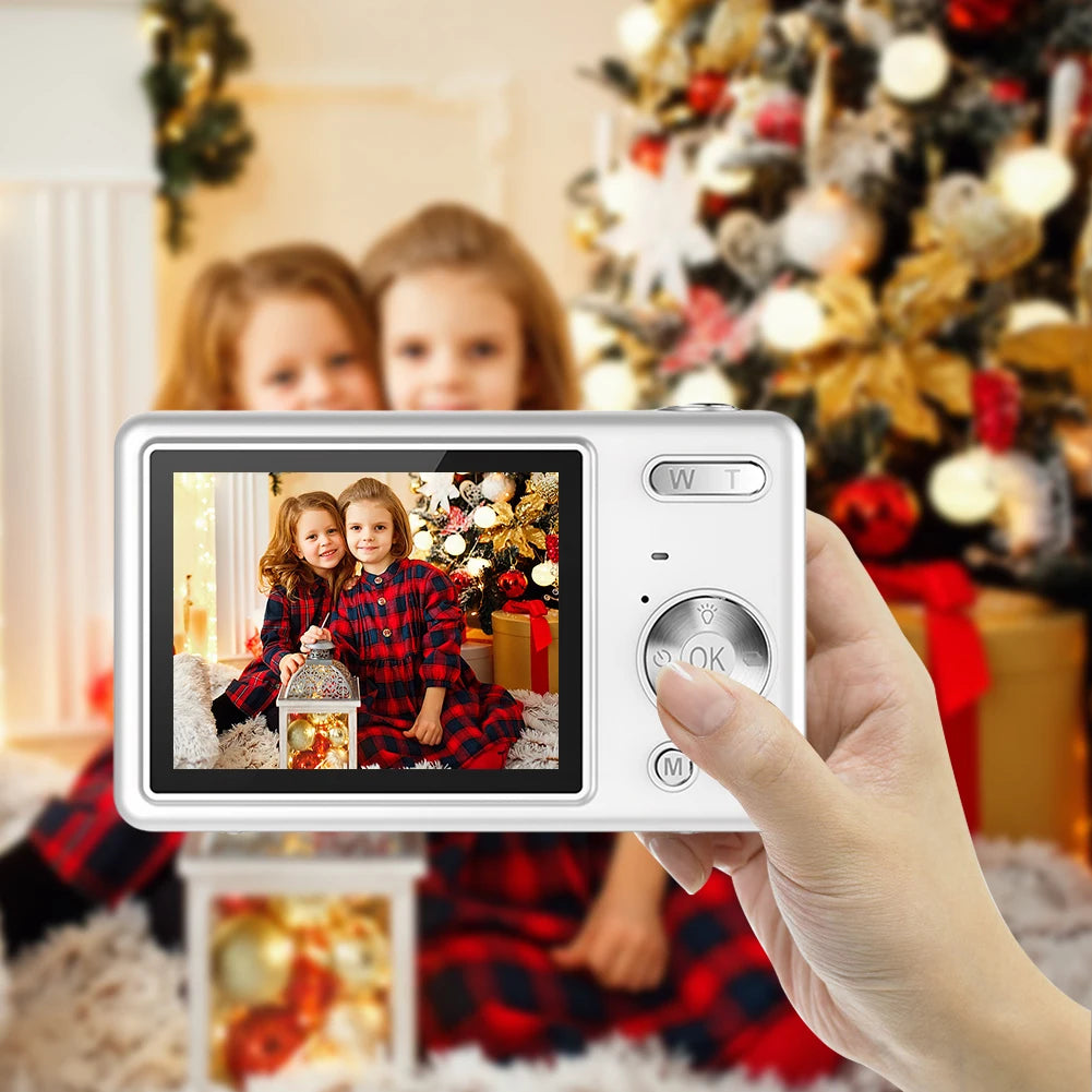 Cámara Digital CCD 1080P para niños, cámara Vlogging con enfoque automático de 96MP, videocámara con Zoom 16X, pantalla IPS de 2,4 pulgadas para fotografía de adultos