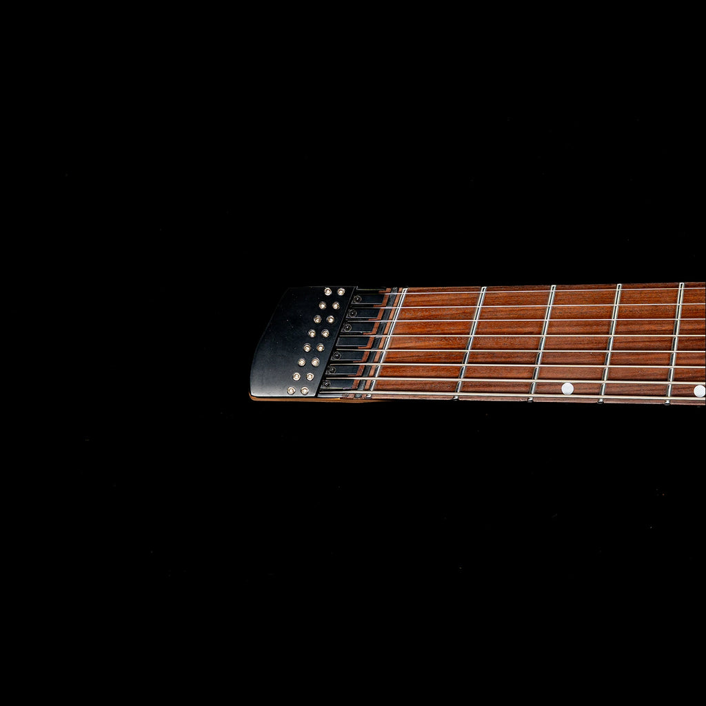 EART Guitars GW-8F, guitarra eléctrica sin cabeza de 8 cuerdas, cuerpo de caoba asado, pastillas HH multiescabeo de 25,5-26,25"