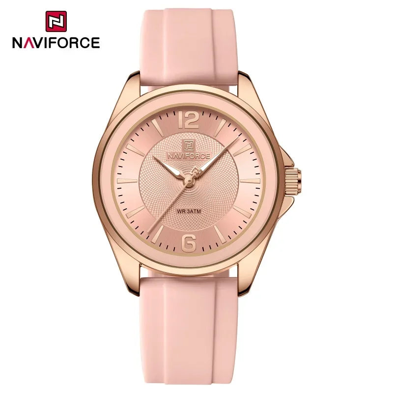 Nuevo estilo NAVIFORCE Relojes para mujer Reloj de pulsera deportivo con correa de silicona Reloj de cuarzo para mujer Reloj de regalo Reloj Mujer Relojes Femeninos