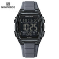 Reloj deportivo para hombre NAVIFORCE de lujo, marca líder, con alarma, cronómetro, pantalla digital LED, retroiluminación y resistente al agua.