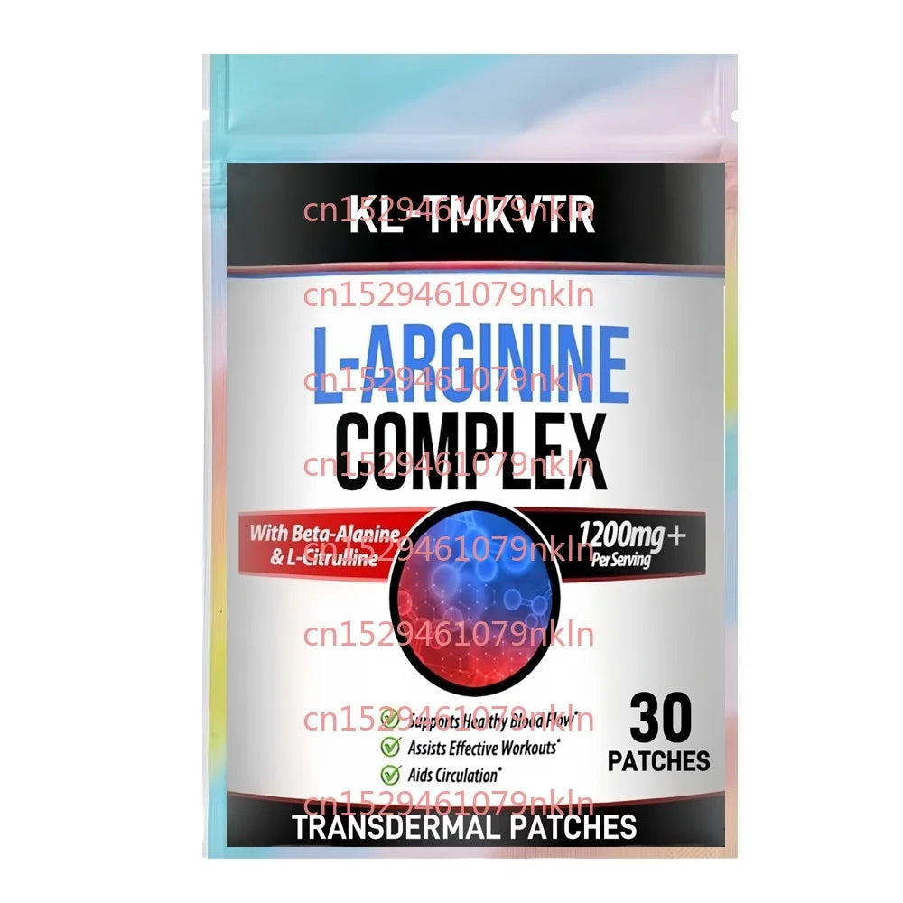 30 parches Parches transdermicos L-Arginina con soporte para citrullina en L Resistencia, resistencia y rendimiento para entrenamientos