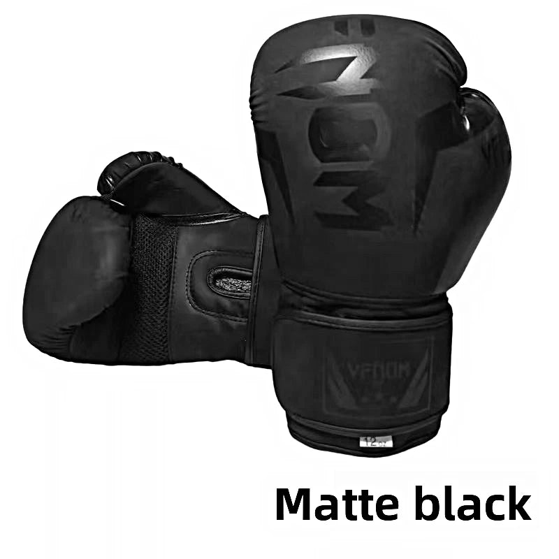 Guantes de Boxeo de 6oz, 8oz, 10oz, 12oz, 14oz, 16oz, de Cuero PU Transpirable, Guantes Profesionales de Boxeo, Taekwondo, Muay Thai