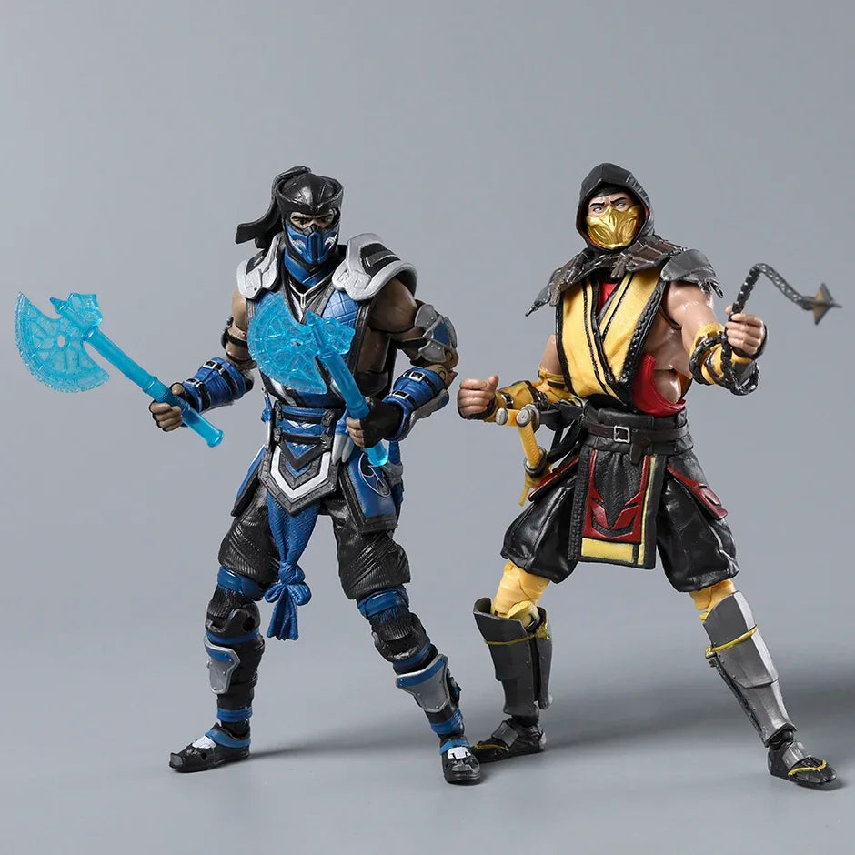 Figura de acción de Sub-Zero / Scorpion de 7" de la serie 1 de Mortal Kombat
