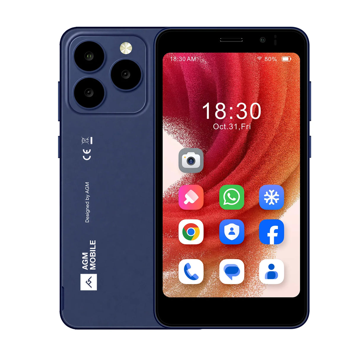 Smartphone AGM N2 Mini, tamaño compacto, pantalla de 4,96 pulgadas, 3 GB de RAM, 32 GB de almacenamiento, batería extraíble de 3000 mAh, sistema Android 16 GO, teléfono ligero