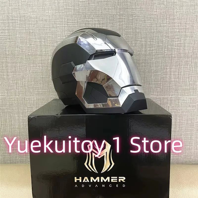 Casco de Iron Man Mk17 Mk5 con Control de Voz en Inglés, Figura Coleccionable con Movimiento de Apertura y Cierre, Color Rosa, para Cumpleaños