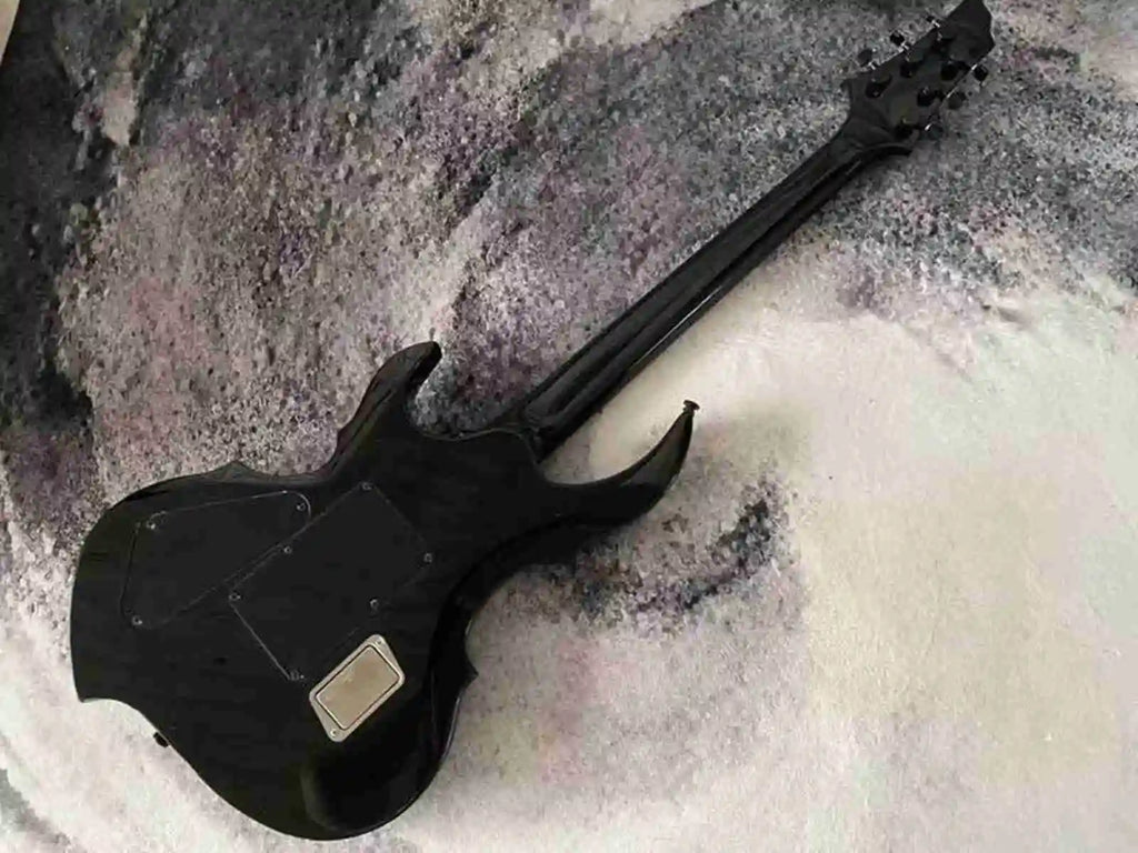 Guitarra Eléctrica de 6 Cuerdas con Diseño de Rayas de Tigre Morado y Diapasón de Palisandro en Oferta