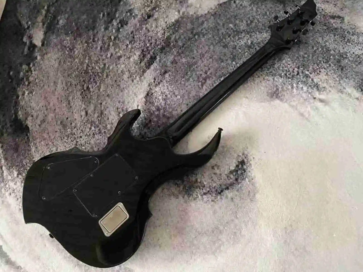 Guitarra Eléctrica de 6 Cuerdas con Diseño de Rayas de Tigre Morado y Diapasón de Palisandro en Oferta