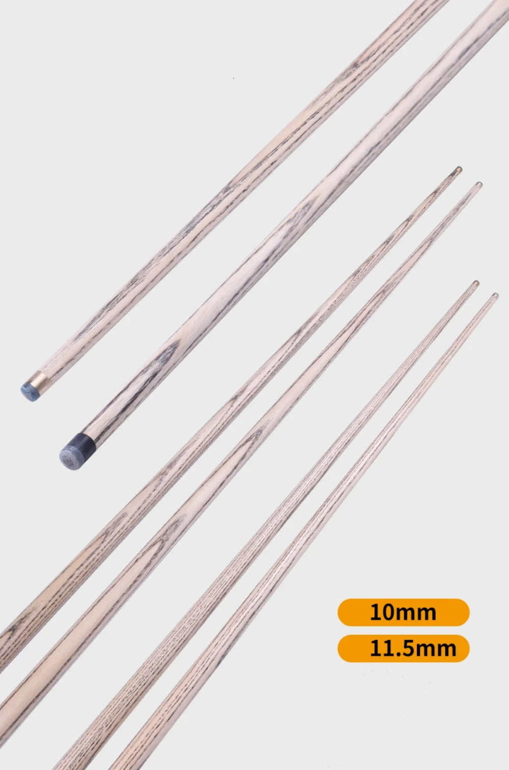 Taco de billar snooker OMIN serie Flash Lightning de 57", 9.5/10/11.5mm, set completo