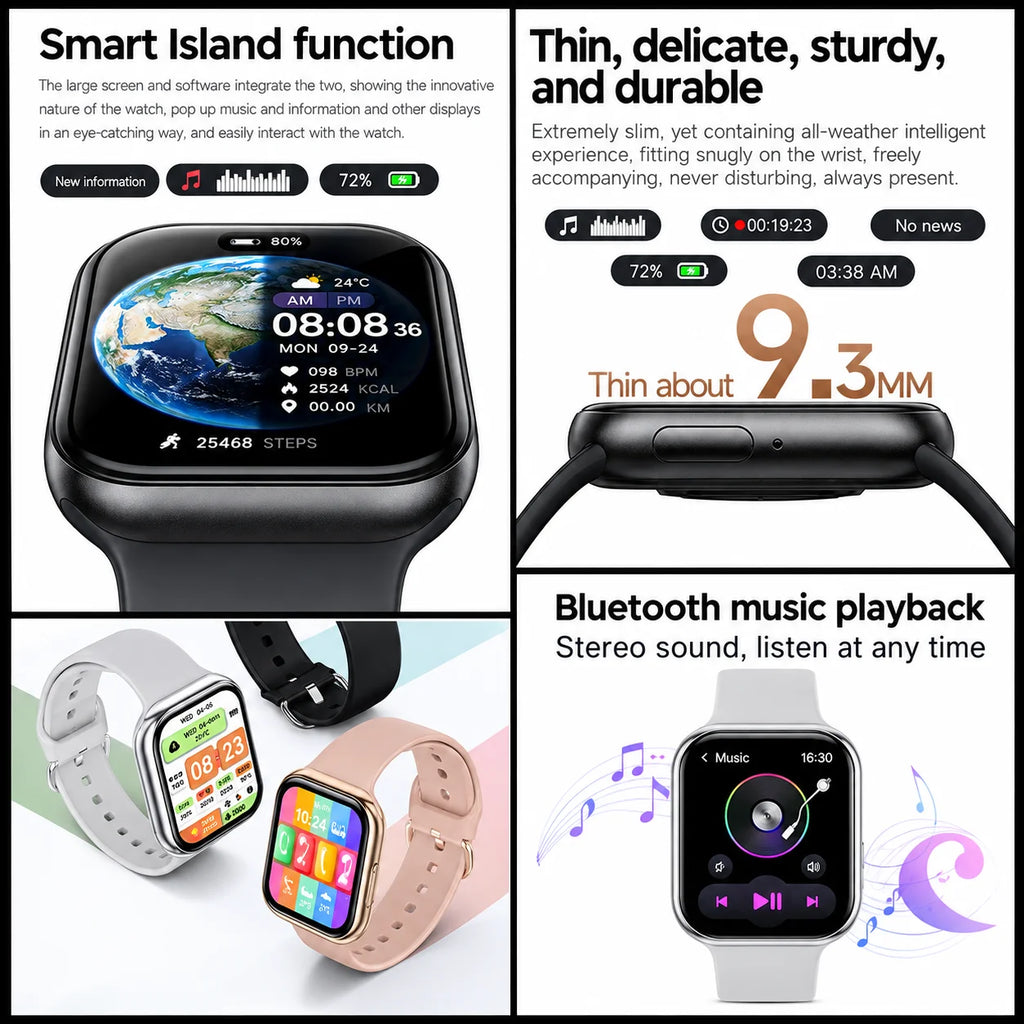 iOS New Watch Series 11 Smartwatch Ultra HD AMOLED Heart Rate GPS IP68 Waterproof Sport Fitness Wireless Call Original Bracelet
