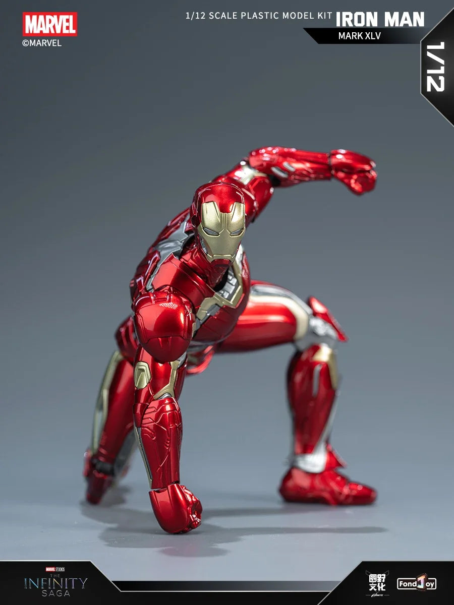 Figura de Acción Coleccionable Fondjoy Original MK45 Iron Man 1/12 15.5CM Mark45 Avengers: Age of Ultron Vibranium, Juguete de Regalo