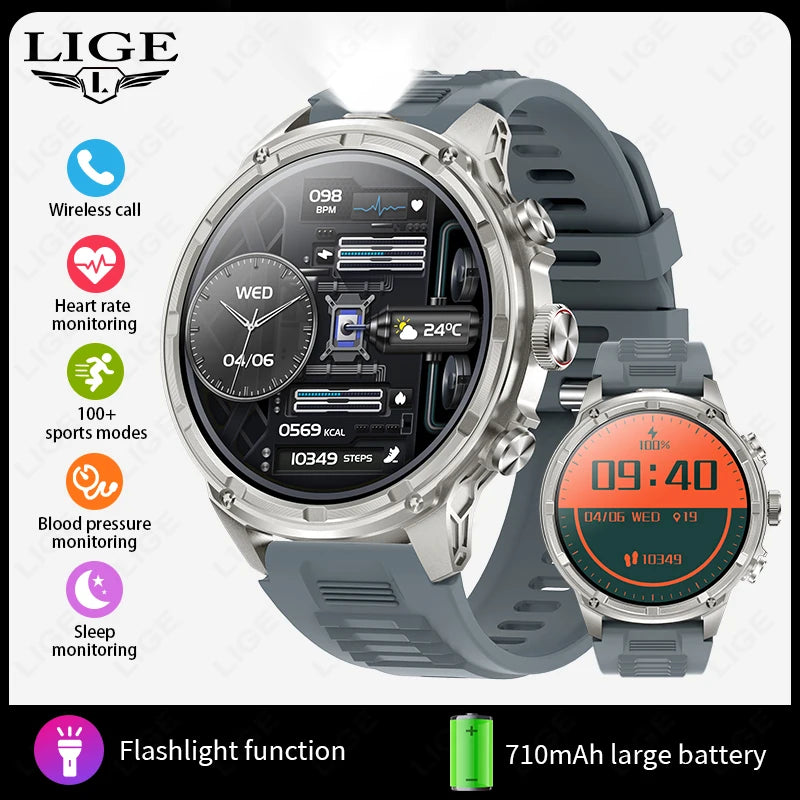 For Android IOS GPS Track Smart Watch Men 1.85-Inch Ultra HD AMOLED Screen 710 Mah Battery Bluetooth Call SmartWatch 2026 New