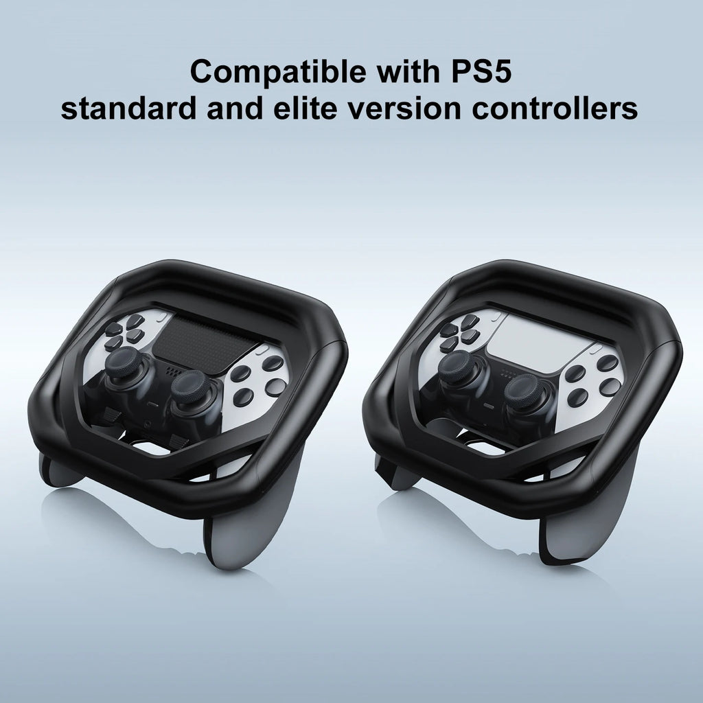 HONCAM Steering Wheel Stand for PS5 and PS5 DualSense Edge Controller with Adjustable Height Bracket for Playstation 5
