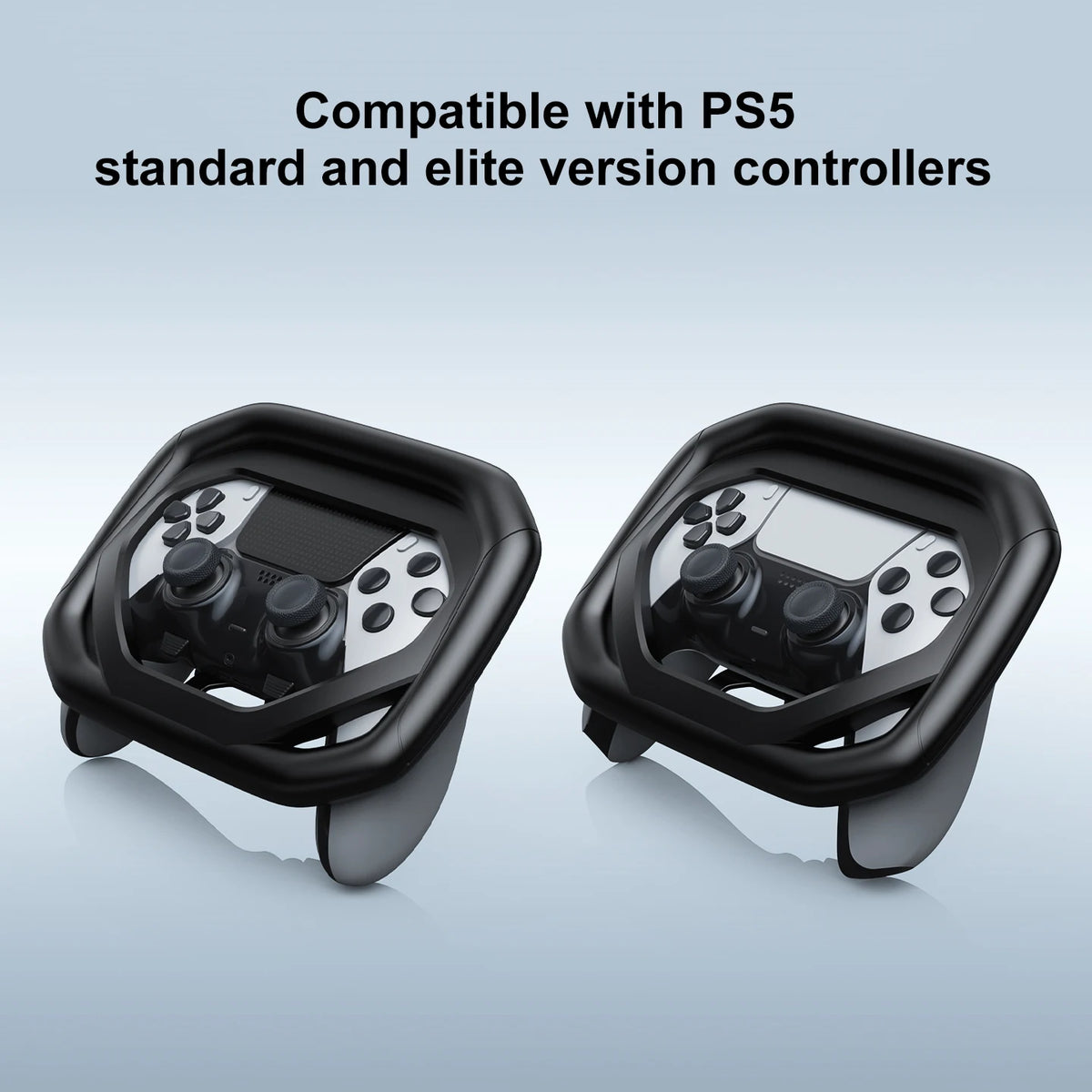 HONCAM Steering Wheel Stand for PS5 and PS5 DualSense Edge Controller with Adjustable Height Bracket for Playstation 5