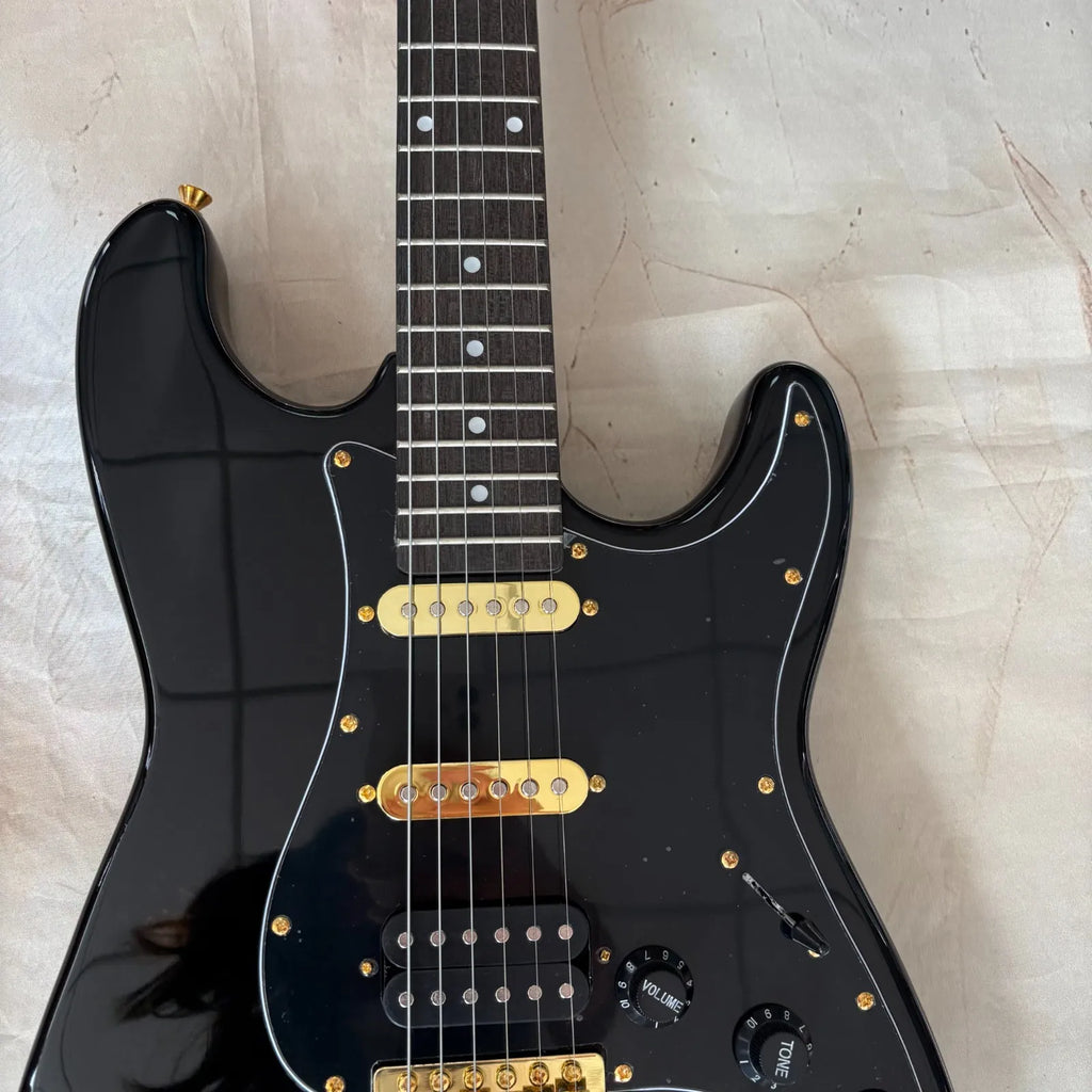 Diapasón de palisandro para guitarra estilo 2025, mástil de arce, herrajes dorados