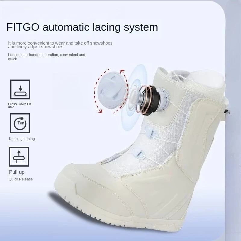 Botas de Snowboard para Hombre y Mujer, Impermeables, Cálidas, con Diseño Floral, para Esquí al Aire Libre