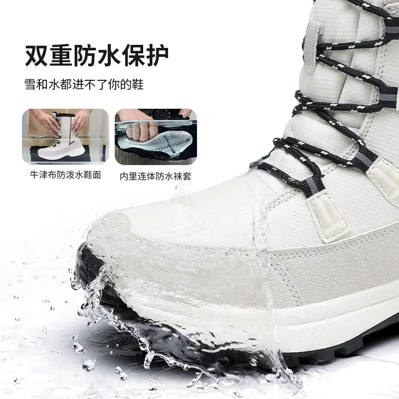Botas de nieve Skypilot para hombre, zapatillas de senderismo de invierno, zapatillas altas, botas de esquí cálidas e impermeables, zapatillas de trekking para mujer