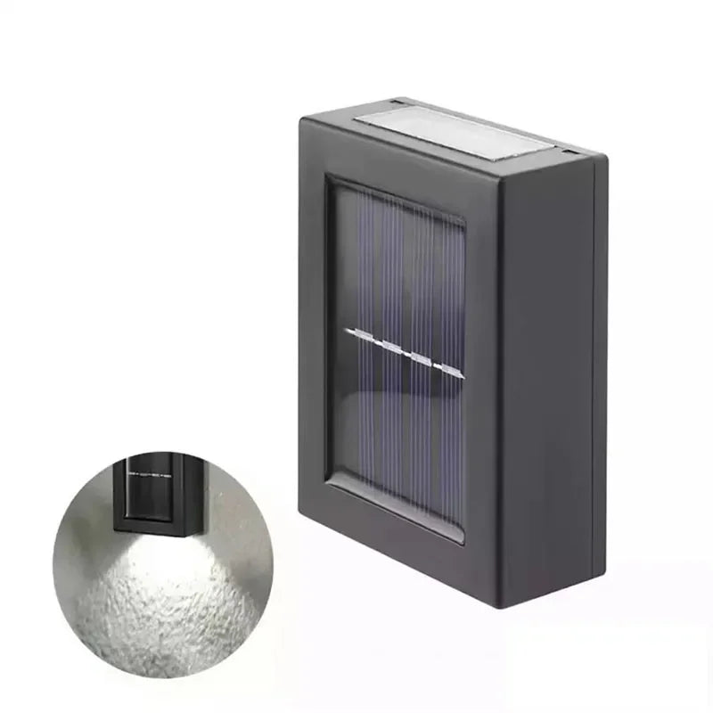 Luces solares de pared para exterior, lámpara de calle con energía solar, impermeable, para jardín, decorativa