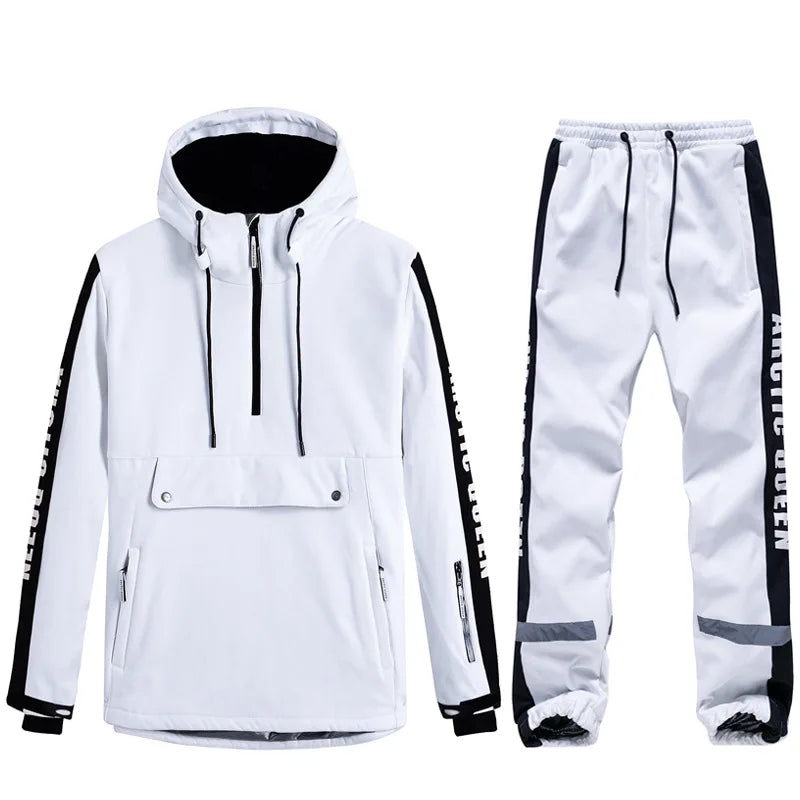 Traje de esquí para mujer, mono de esquí para deportes al aire libre, chaqueta de Snowboard para hombre, traje de salto cálido, ropa de invierno impermeable, monos, abrigo con capucha