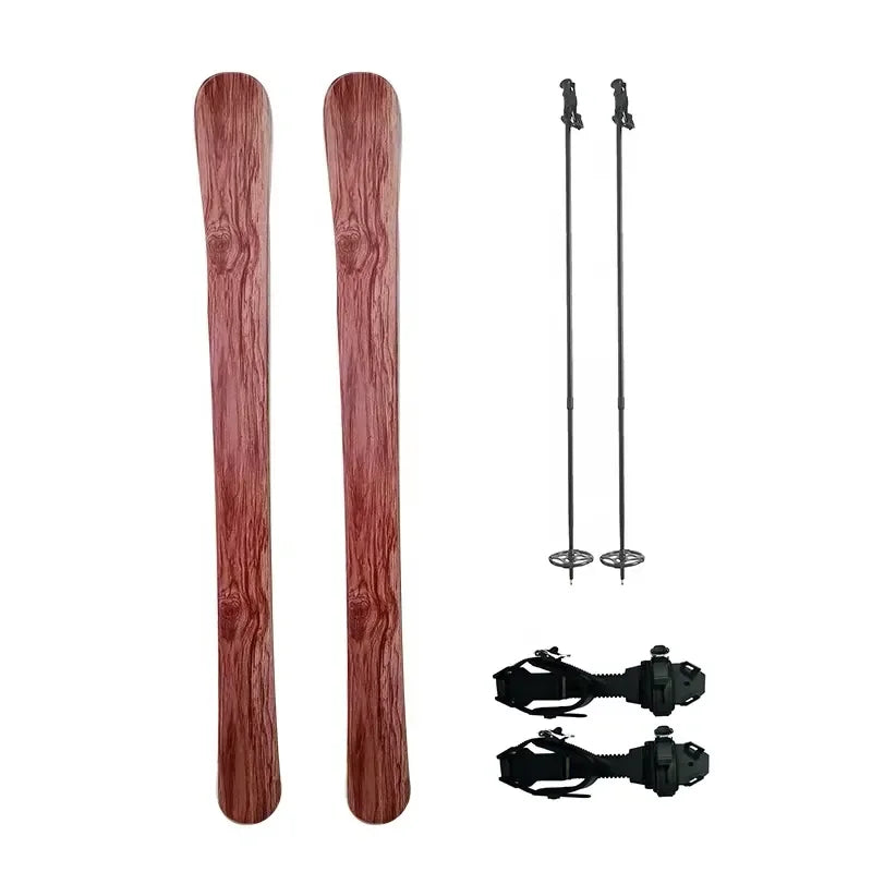 Esquís Personalizados con Base de Piel, Anchos, para Caza, con Suela Antideslizante, para Deportes de Invierno, Equipo para Exteriores de Alta Calidad