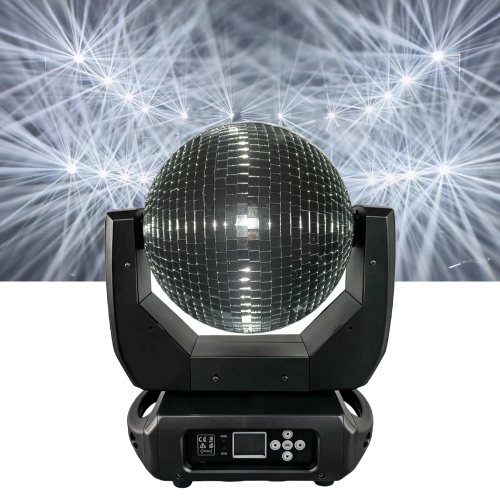 Luz de cabeza móvil tipo bola de espejos de 120W, luz de escenario rotativa DMX512 de 120W para fiestas, bares, KTV, clubes y bodas