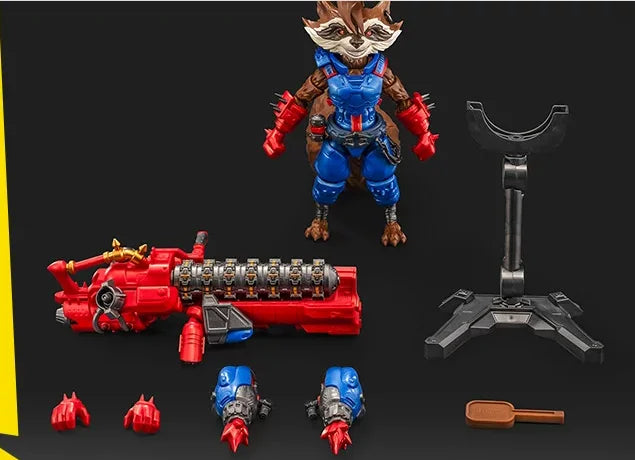 BLOKEES Marvel Rivals Building Block Man Edición Beyond Rocket Raccoon Moon Knight Modelo de Ensamblaje Decoración de Escritorio Juguete Regalo
