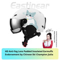 Eastinear-casco de esquí para hombre, gafas de nieve en uno, casco de Snowboard antiimpacto para mujeres adultas, esquí, monopatín, casco de seguridad para Snowboard
