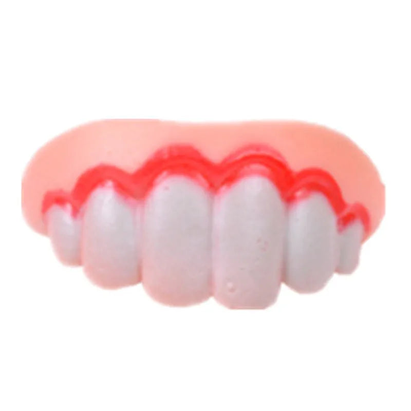 Dientes postizos para perros, dentaduras postizas divertidas, suministros de decoración para mascotas, Cosplay de Halloween, juguetes para humanos y vampiros, dentaduras postizas divertidas y difíciles