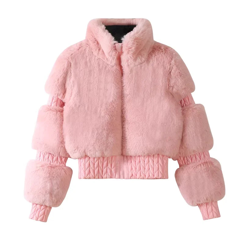 Chaqueta de Esquí para Mujer GSOU SNOW, Chaqueta de Snowboard con Piel Sintética, Ajustada, Aislante, Resistente al Viento, Gruesa y Cálida para Invierno, Mantiene el Calor hasta -30°C